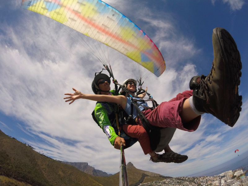 flying through the air